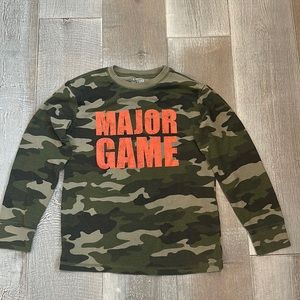 Boys camo long sleeve tee